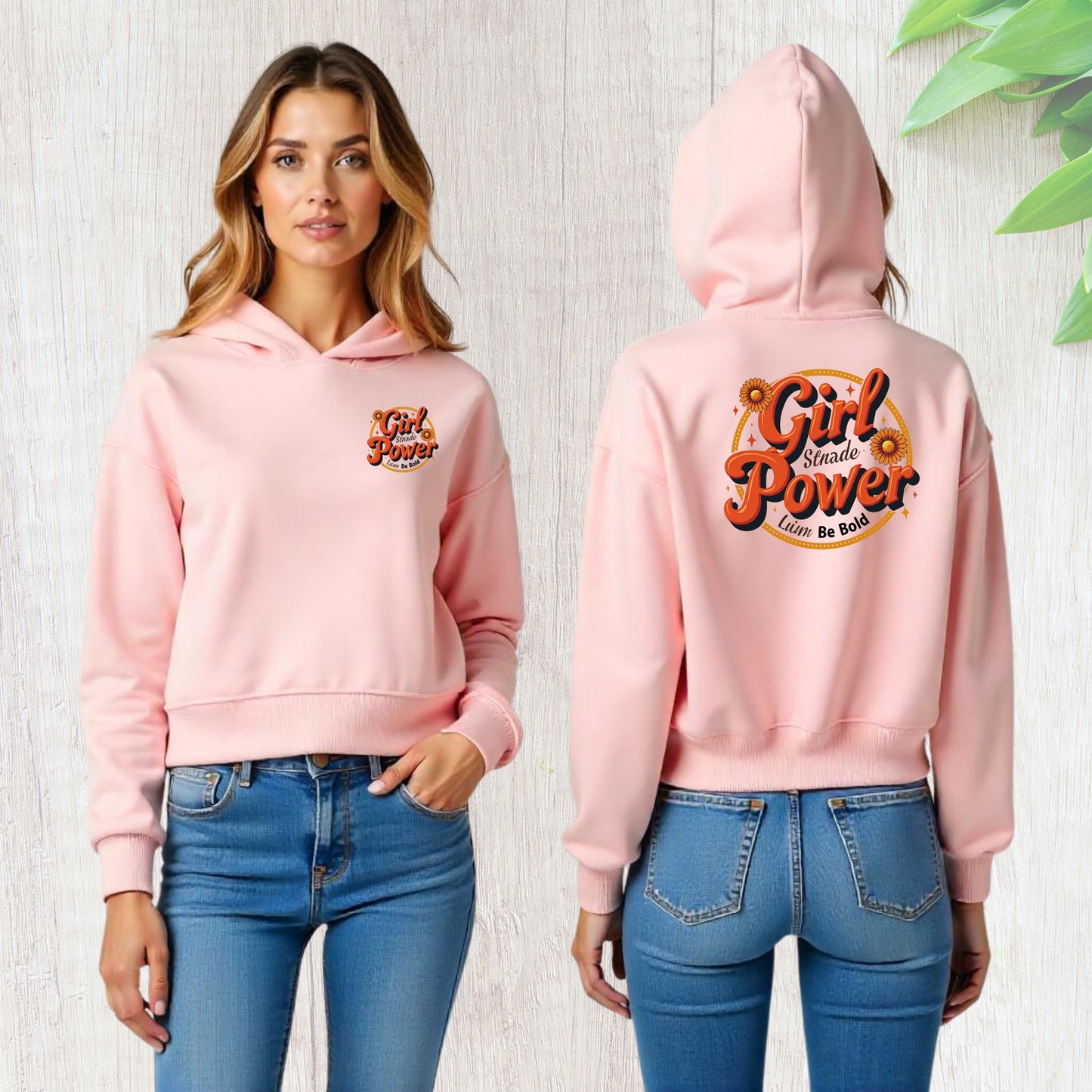 Girl Power Cropped Hoodie