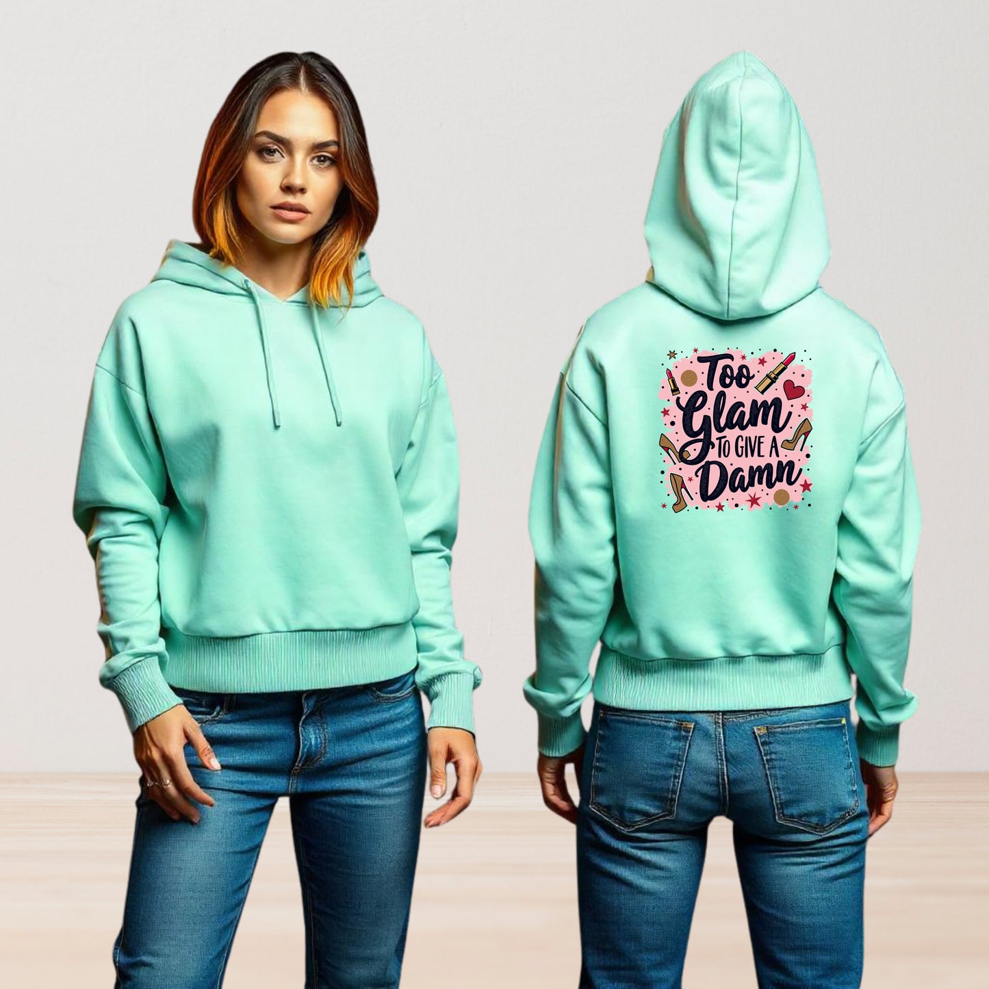 Too Glam Cropped Hoodie