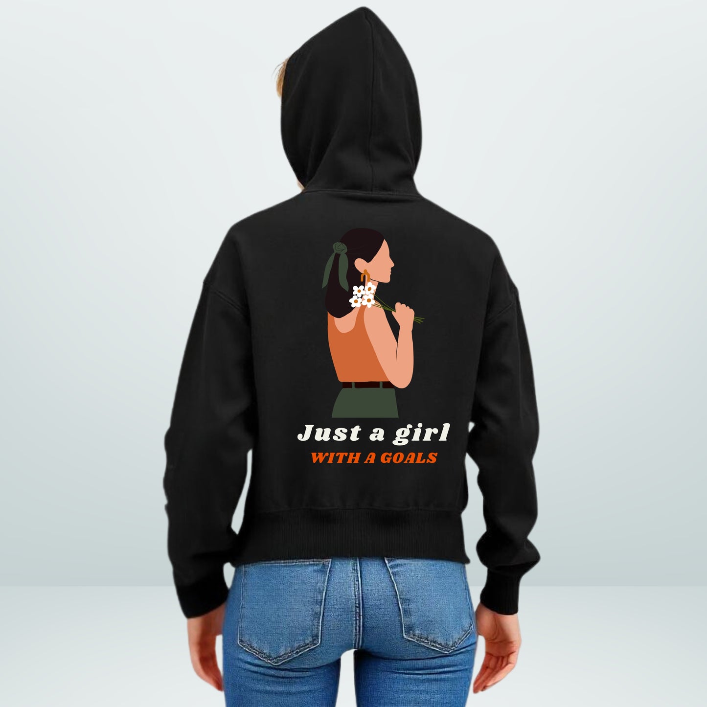 Girl Boss Goals Cropped Hoodie