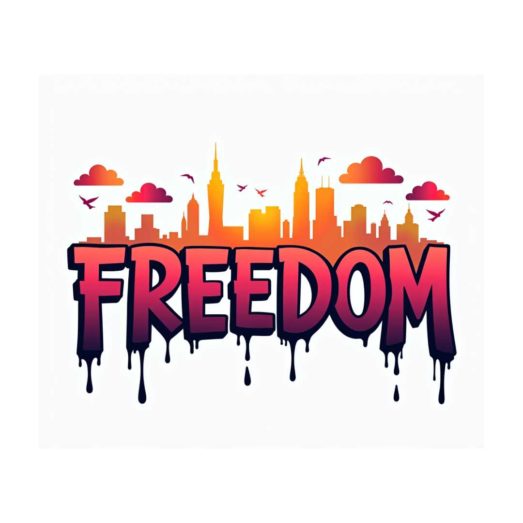 Freedom Skyline Graphic Tee - THUD Store