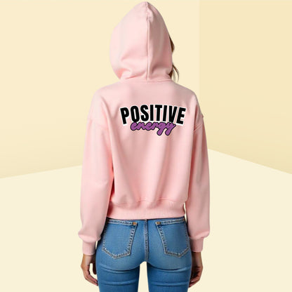 Positive Energy Good Vibes Cropped Hoodie