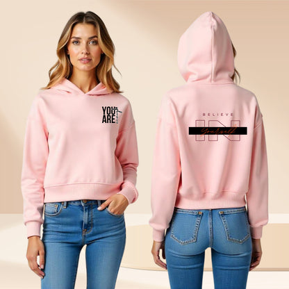Believe in Yourself Cropped Hoodie