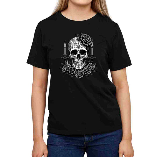 Dark Bloom Skull T-Shirt - THUD Store