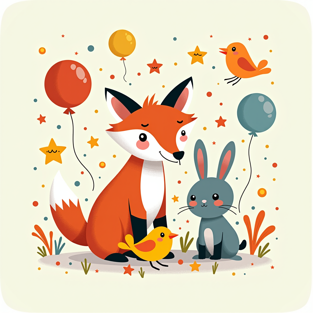 Festive Woodland Friends T-Shirt - THUD Store