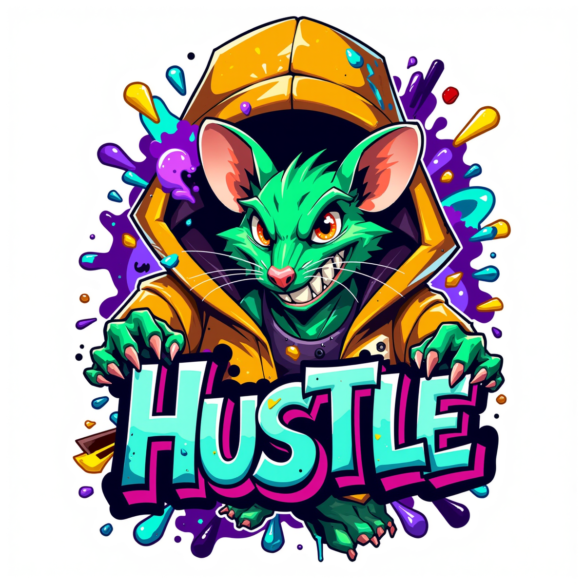 Hustle White  Hoodie (copy) - THUD Store