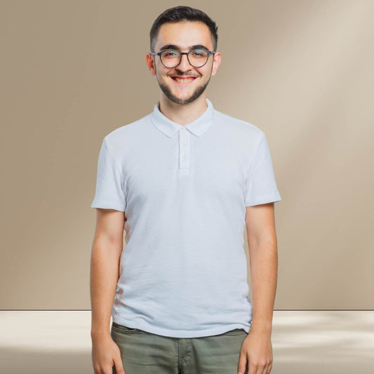 Men's White Classic Polo Shirt - THUD Store