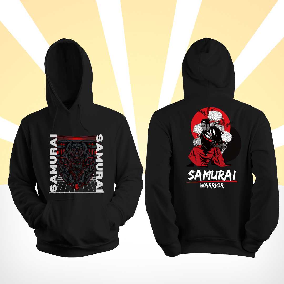 Dual Design Samurai Warrior Hoodie - THUD Store