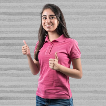 Classic Pink Polo T-Shirt - THUD Store