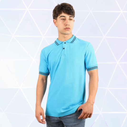 Men Blue Polo T-Shirt - THUD Store